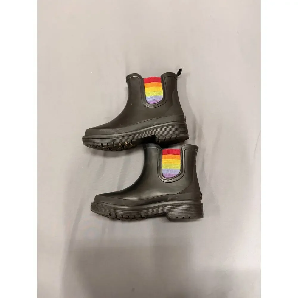 Chooka Ballard Pride 🏳️‍🌈Chelsea Waterproof Rain Boots Women’s Size 7 rainbow